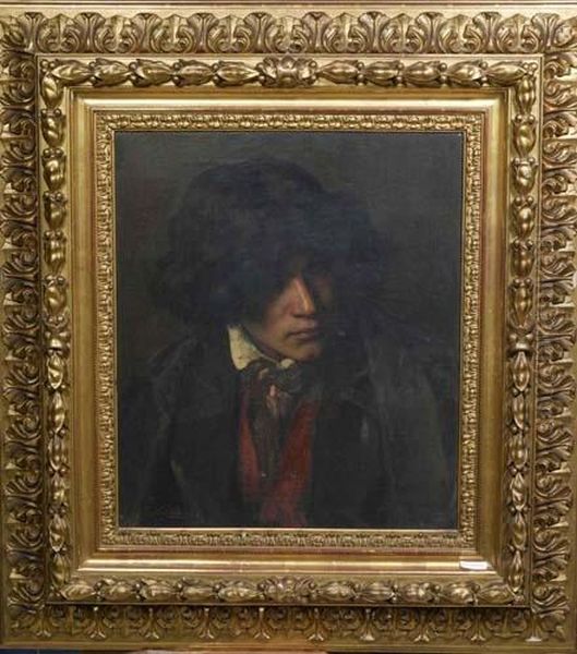 Portrait Eines Mannes. Oil Painting by Leopold Carl Muller