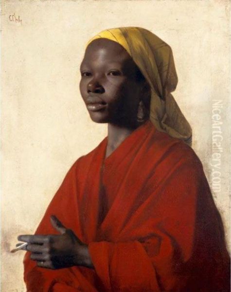 Sudanese Beauty Oil Painting by Leopold Carl Muller