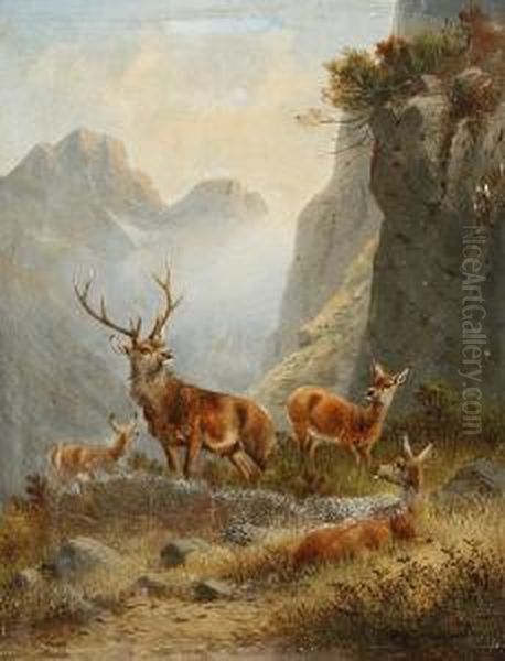 Monarch Of The Glen Oil Painting by Moritz Muller