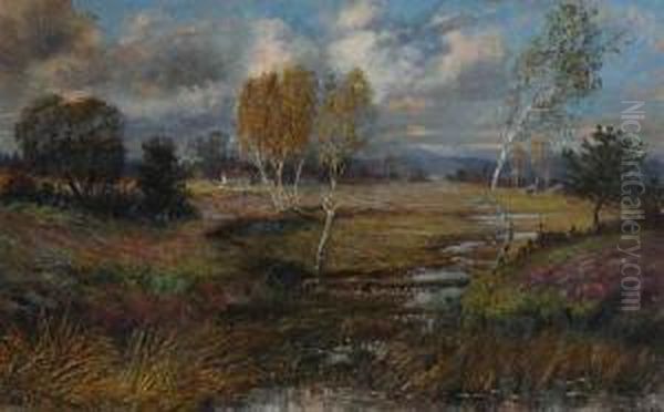 Herbstliche Riedlandschaft Oil Painting by Karl Muller-Baumgarten