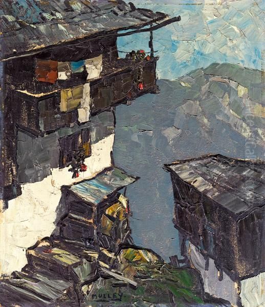 Berghof Oil Painting by Oskar Mulley