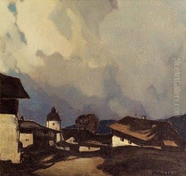 Dorflandschaft Oil Painting by Oskar Mulley