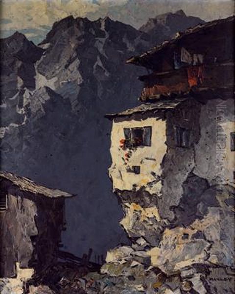 Berghof Oil Painting by Oskar Mulley