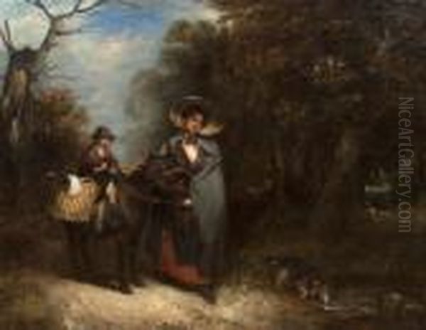 The Roadside Market Oil Painting by William Mulready