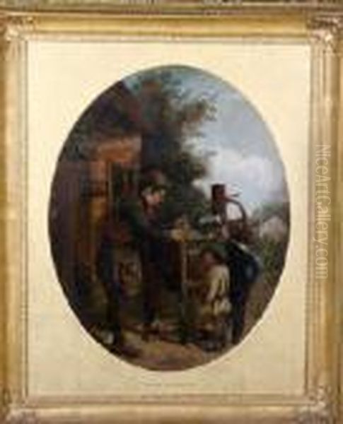 An Itinerant Blacksmith Oil Painting by William Mulready