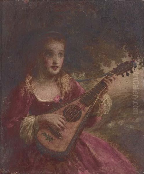 The Young Musician Oil Painting by William Mulready