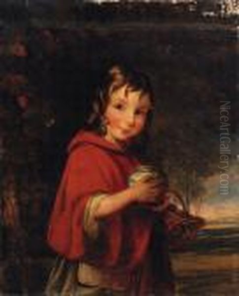 Little Red Riding Hood Oil Painting by William Mulready