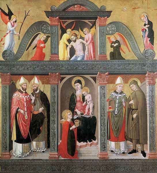 St Lucy Altarpiece (Pala Di S. Lucia) 1500 Oil Painting by Domenico Da Tolmezzo