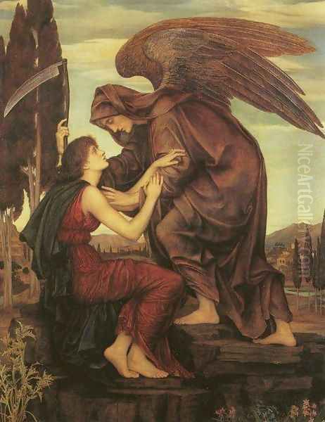 The Angel of Death Oil Painting by Evelyn Pickering De Morgan