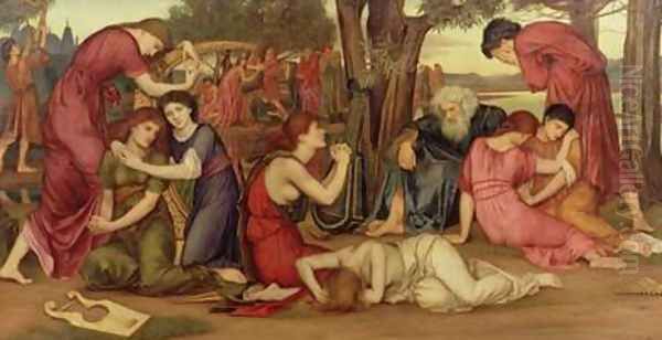 By the Waters of Babylon 1882-83 Oil Painting by Evelyn Pickering De Morgan