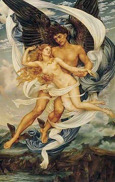 Boreas and Orietyia Oil Painting by Evelyn Pickering De Morgan