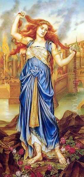 Cassandra Oil Painting by Evelyn Pickering De Morgan