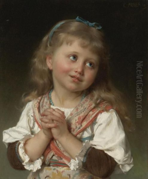 May I? Oil Painting by Emile Munier