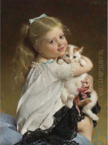 Her Best Friend Oil Painting by Emile Munier