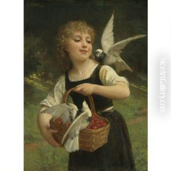 Messenger Of Love Oil Painting by Emile Munier