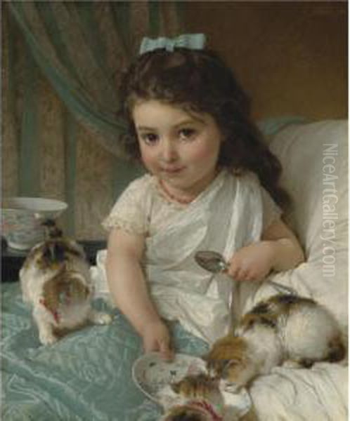 The Morning Meal Oil Painting by Emile Munier