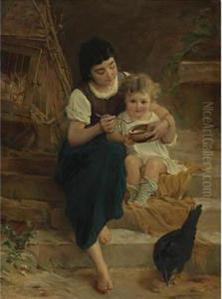 Grande Soeur Oil Painting by Emile Munier