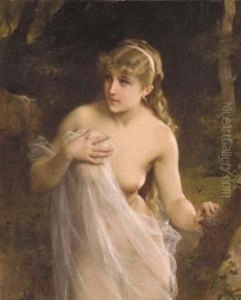 Femme Nu Dans La Foret Oil Painting by Emile Munier