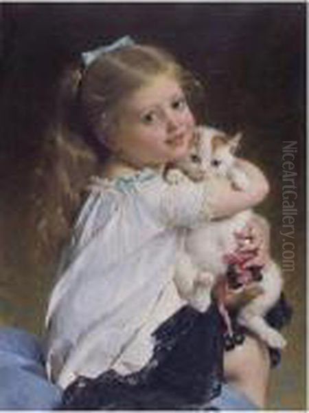 Her Best Friend Oil Painting by Emile Munier