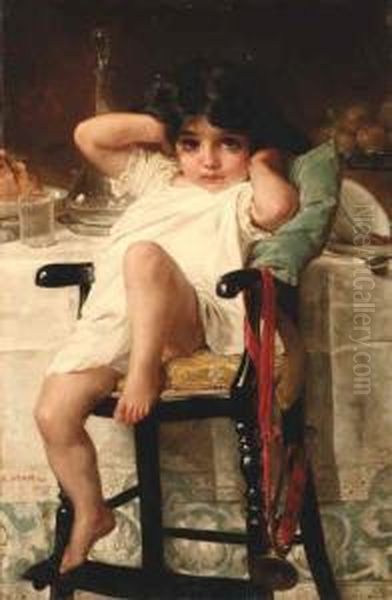 After Dinner Oil Painting by Emile Munier