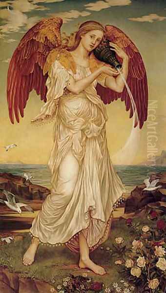 Eos Oil Painting by Evelyn Pickering De Morgan