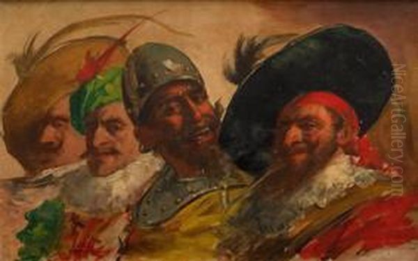 Cabezas De Epoca Oil Painting by Domingo Munoz y Cuesta