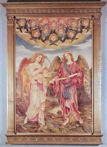 Angels Oil Painting by Evelyn Pickering De Morgan