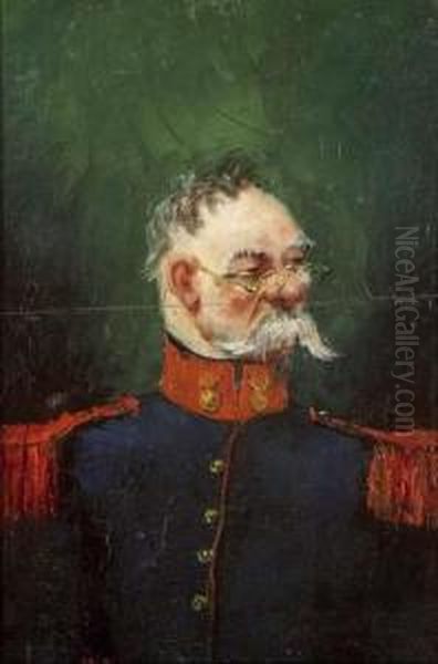 Militar Oil Painting by Domingo Munoz y Cuesta