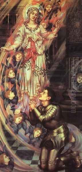 Our Lady of Peace Oil Painting by Evelyn Pickering De Morgan