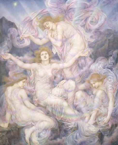 Daughters of the Mist Oil Painting by Evelyn Pickering De Morgan