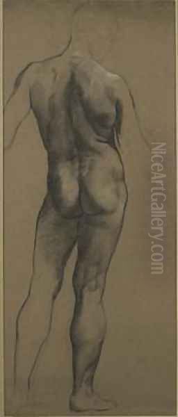 Male Nude Study Oil Painting by Evelyn Pickering De Morgan