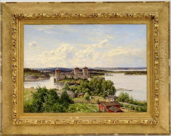 Kesapilviaolavinlinnan Ylla. Oil Painting by Hjalmar (Magnus) Munsterhjelm