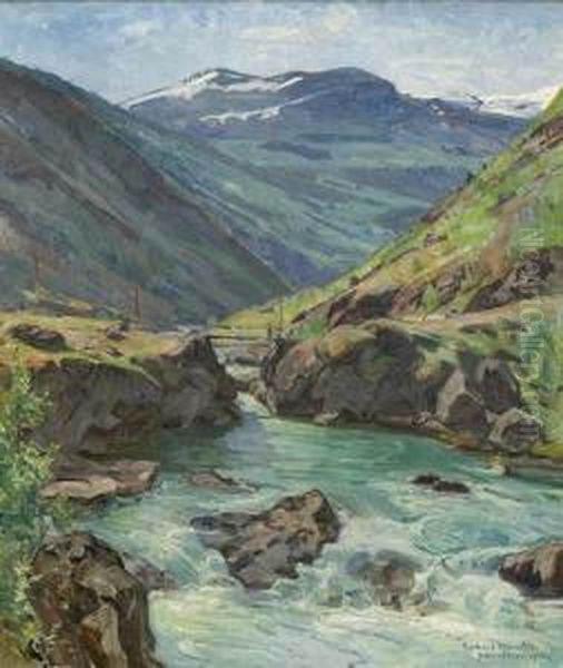 From Boverdalen1916 Oil Painting by Gerhard Peter Frantz Munthe