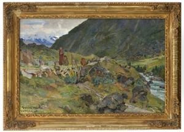 From Roysheim1908 Oil Painting by Gerhard Peter Frantz Munthe