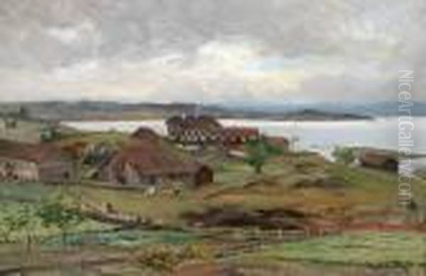 Strandbilde Oil Painting by Gerhard Peter Frantz Munthe