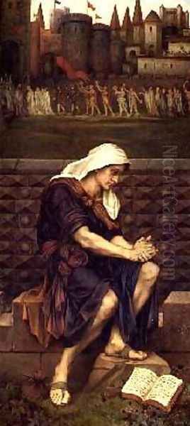 The Poor Man who Saved the City 1901 Oil Painting by Evelyn Pickering De Morgan