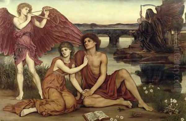 Loves Passing 1883-84 Oil Painting by Evelyn Pickering De Morgan