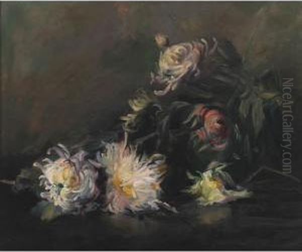 Floral Still Life Oil Painting by Laura Adeline Muntz-Lyall