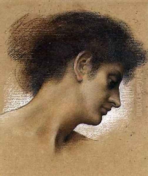 Study of a head 2 Oil Painting by Evelyn Pickering De Morgan