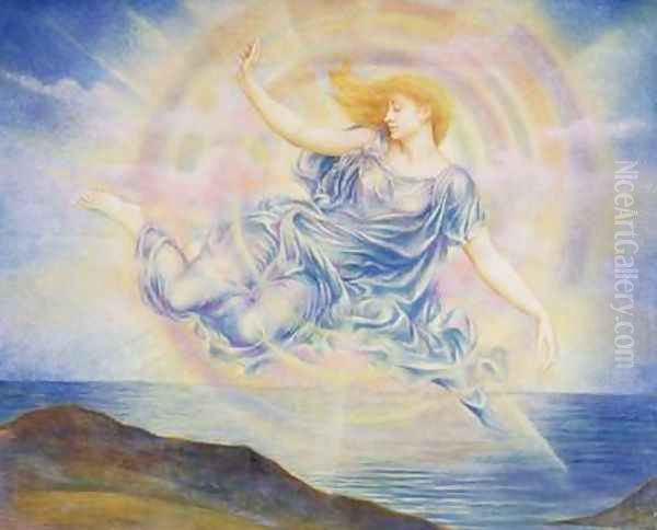 Evening Star over the Sea Oil Painting by Evelyn Pickering De Morgan