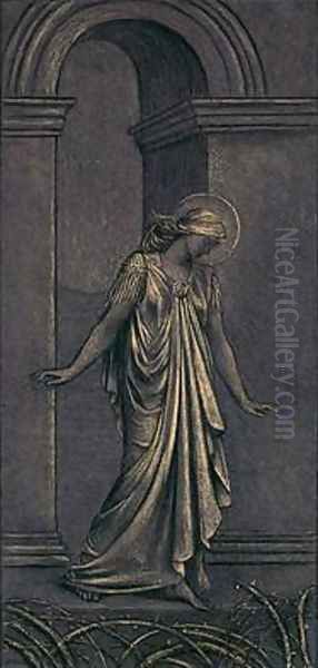 Finished Study for The Thorny Way 1897 Oil Painting by Evelyn Pickering De Morgan