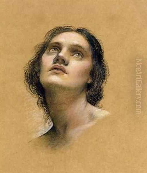 Study of a head Oil Painting by Evelyn Pickering De Morgan