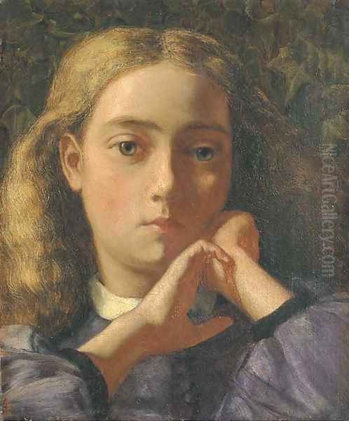 Portrait of Mary De Morgan Oil Painting by Evelyn Pickering De Morgan