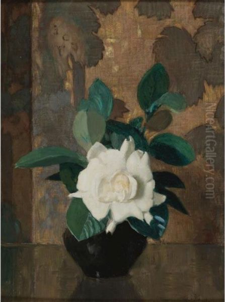 Gardenia Oil Painting by Hermann Dudley Murphy