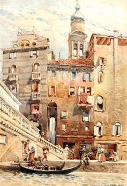 Venetian Oil Painting by Alexander Henry Hallam Murray