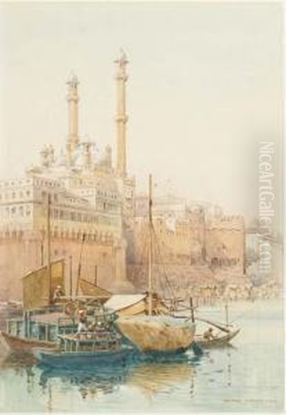 Benares, India Oil Painting by Alexander Henry Hallam Murray