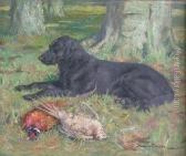 Study Of A Black Labrador Boojum With Dead Game by J. Murray