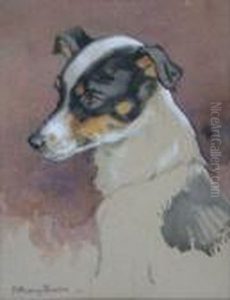 Study Of A Jack Russell Terrier Oil Painting by J. Murray