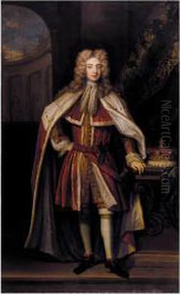 Portrait Of Edward, 8th Baron Dudley, And 3rd Baron Ward (1683-1704) Oil Painting by Thomas Murray