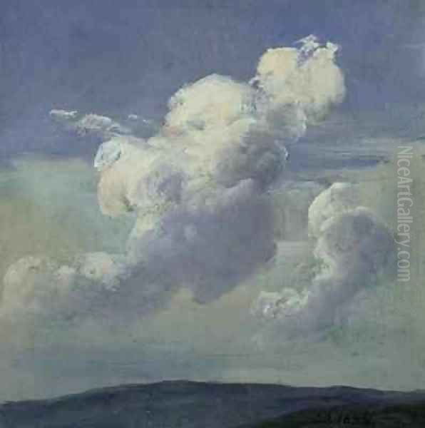 Cloud Study Oil Painting by Johan Christian Clausen Dahl